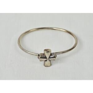 James Avery .925 St. Teresa Cross 6" Hook On Bangle Bracelet RETIRED